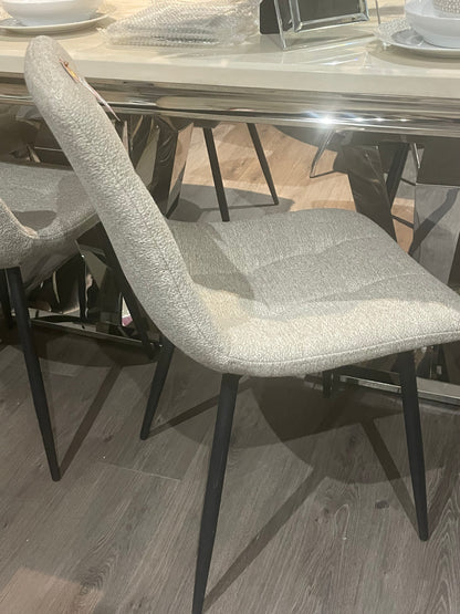 Esmeralda dining chairs in linen colour reduced to 79 euro each