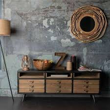 Low Industrial 9 drawer  cabinet / sideboard