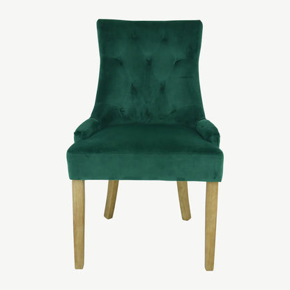 Sandy  velvet dining chairs x 2 Click n collect  light blue or mustard now less than half price