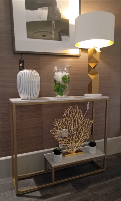 Susanne  Gold and Cream console table special deal !