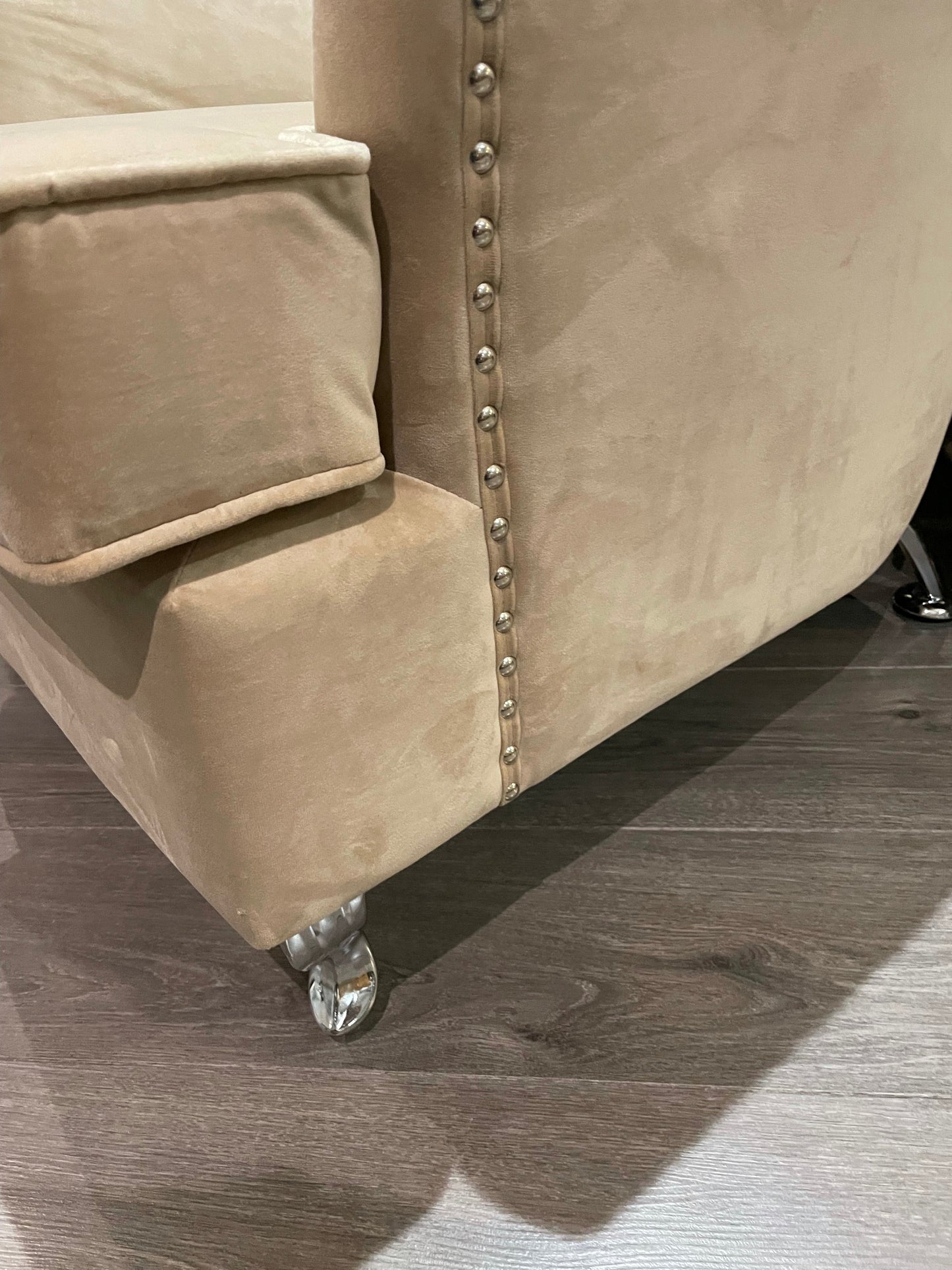 Clinton Hill luxury armchair in mink REDUCED to clear 1 only instore purchase