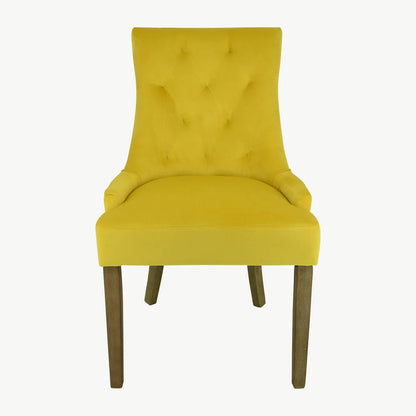 Sandy  velvet dining chairs x 2 Click n collect  light blue or mustard now less than half price