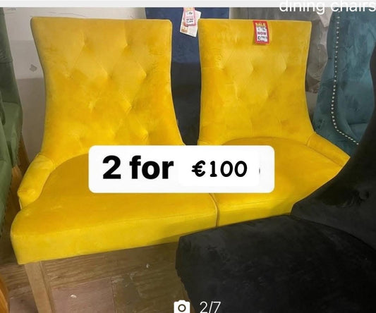 Dining chairs for €50 -60 -70 each sold as seen . Instore purchase only, disposal