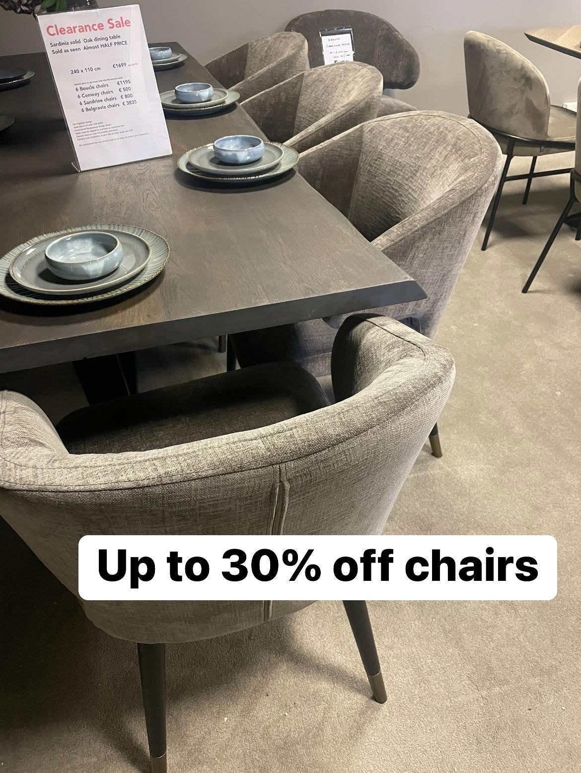 Dining Chair Disposal Sale Payment Terms are pay Instore only