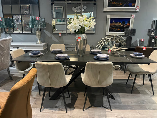 Benny  black extending dining table 160 -200/240 cm up to 30% off disposal offer