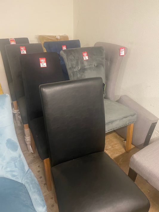 Dining chairs for €20 each sold as seen . One offs . Instore purchase only. Disposal