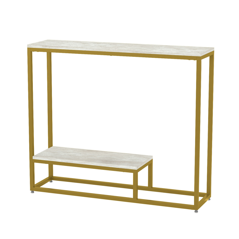 Susanne  Gold and Cream console table