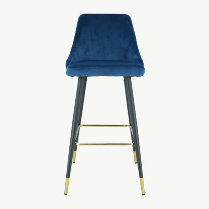 Avanza bar stool with gold cap in grey and navy .Now up to 50% off ! No exchange.-navy bar stool-Renaissance Design Studio