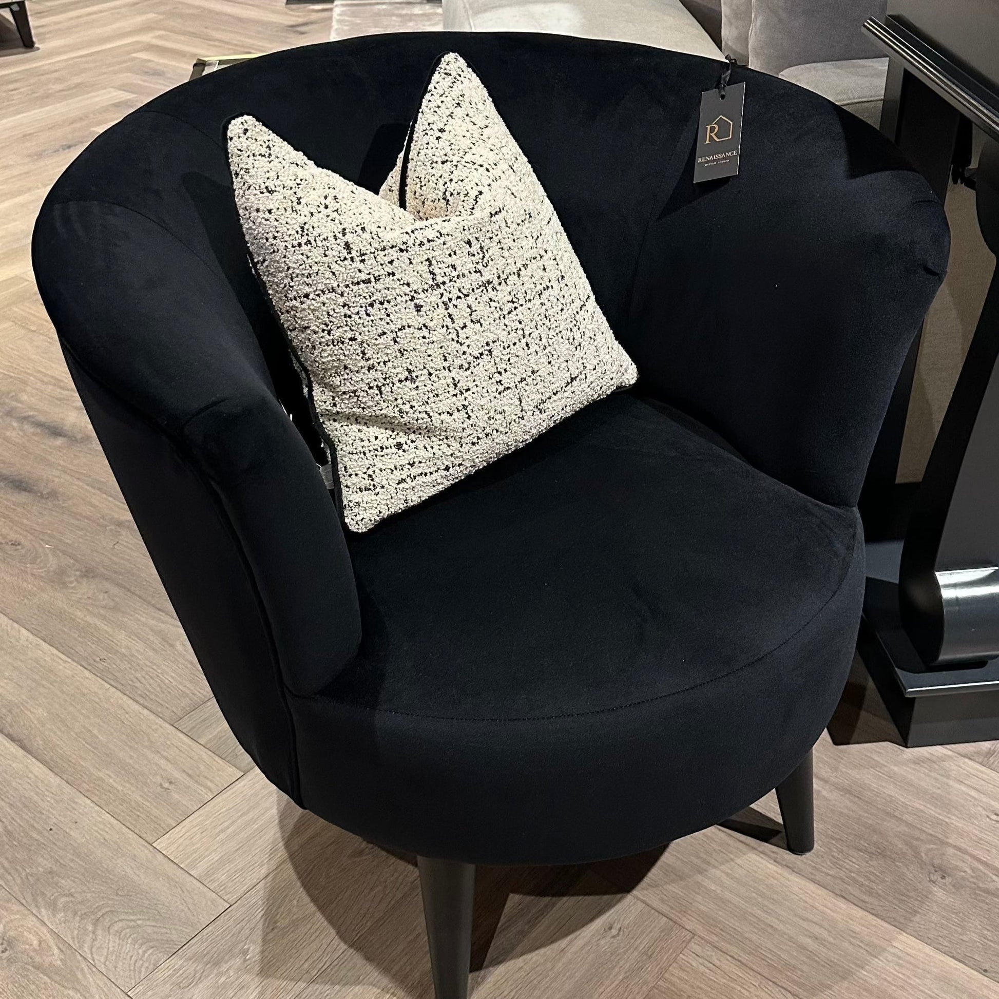 Conrad accent armchair custom made in selection of grade b fabrics and other choices-Armchair-Renaissance Design Studio