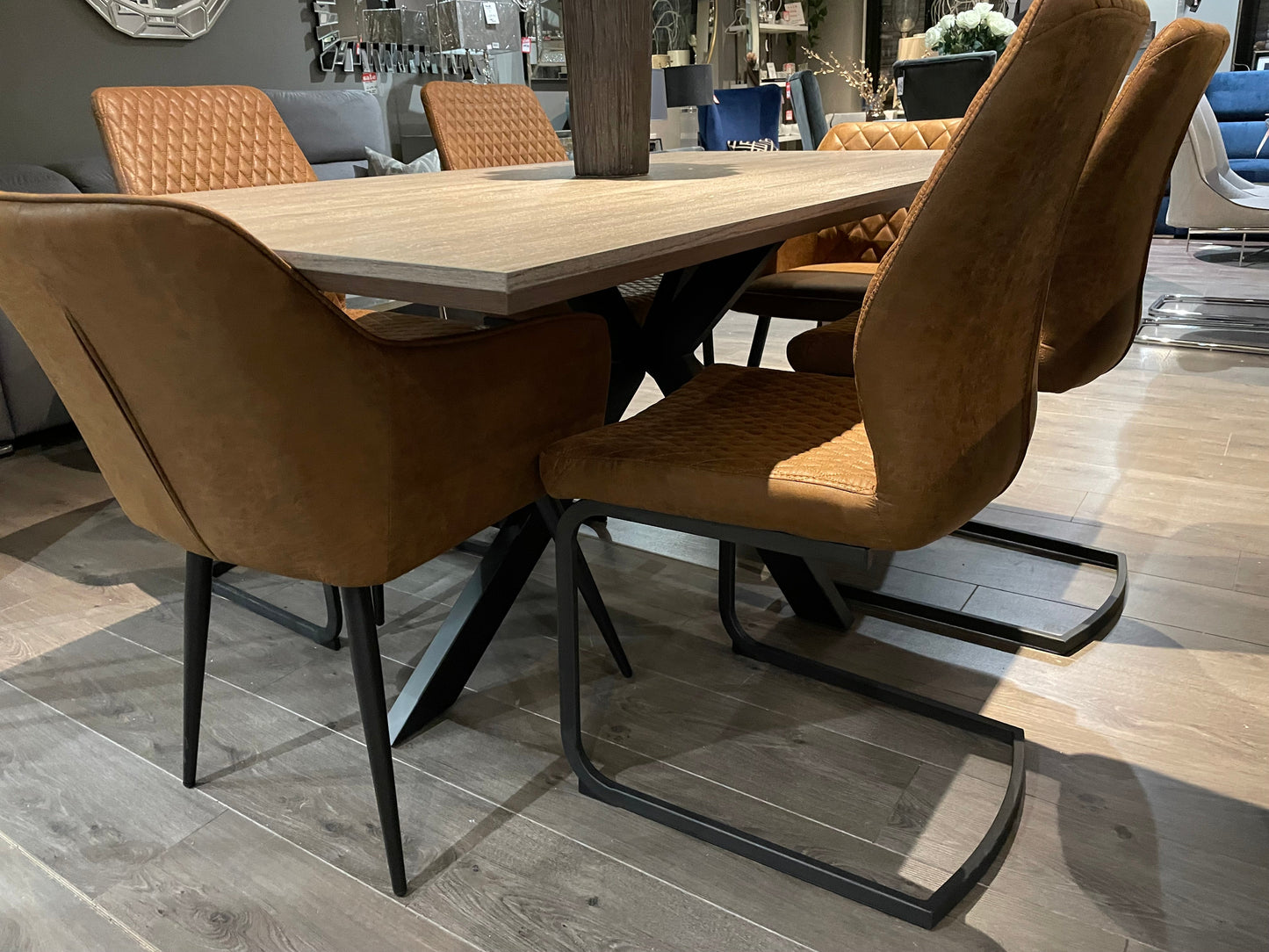 Mirabeau extending dining table with cross legs and  *smart top top  large