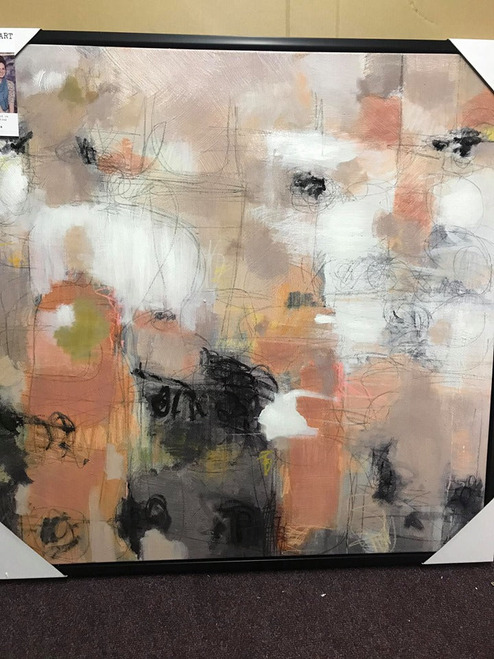 Elle printed and hand painted canvas by Scatterbox REDUCED
