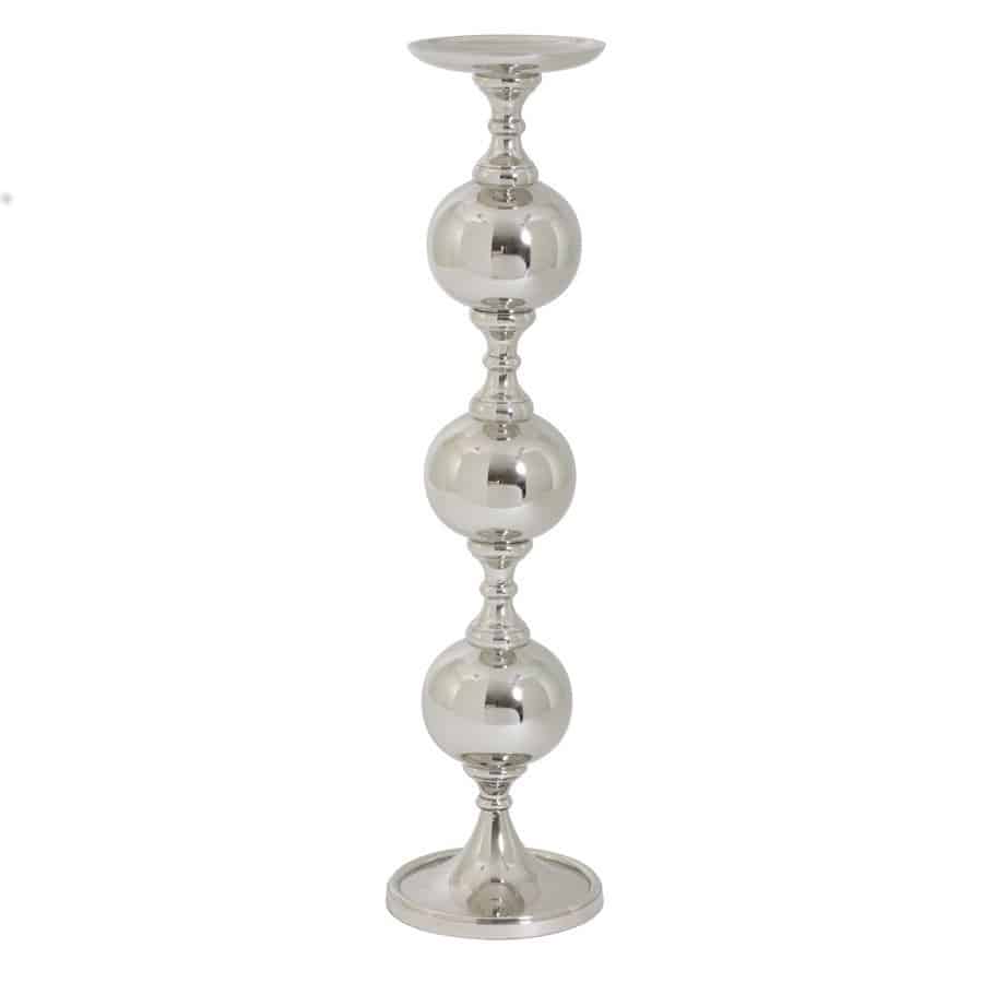 Large  silver ball candle holder