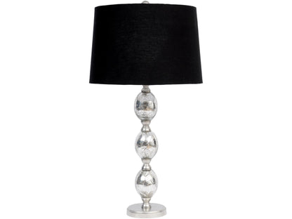 ANTIQUE SILVER OVAL BUBBLE TABLE LAMP half price clearance instore