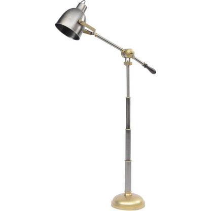 Strona Modern Floor Lamp  satin grey and brass