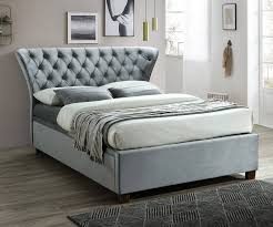 Georgina velvet bed with gas lift  ottoman 5 ft instore clearance purchase only