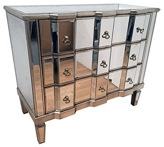 AVA XXL Mirrored "BIG CHEST"   3 drawer xtra -wide Save €400 Reduced instore purchase only