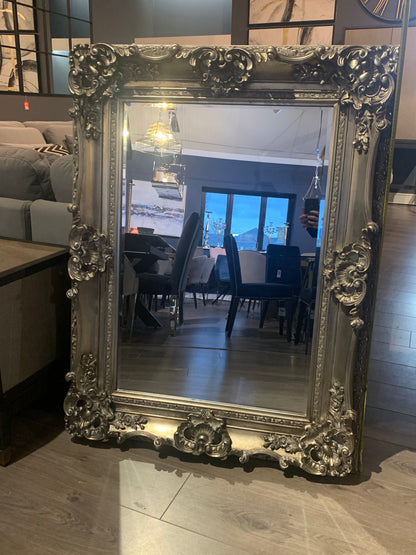 Ornate French Mirror Silver   285