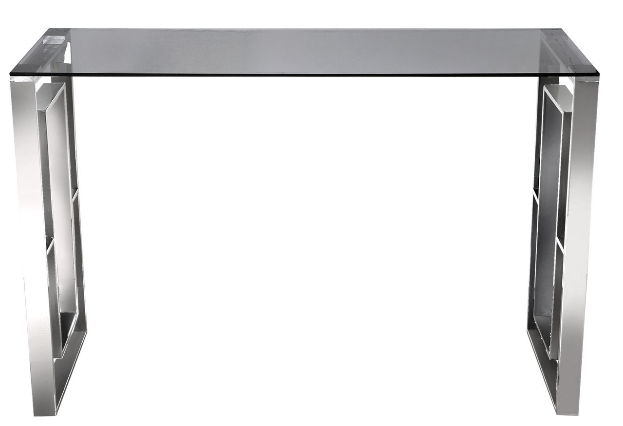 Stunning chrome and glass ALANNAH console table value alert 120 x 40 cm