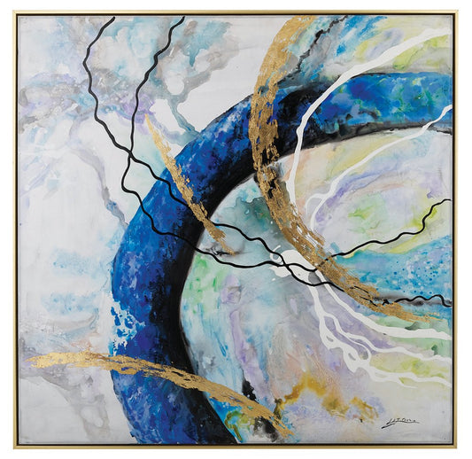 Canvas wall art with blue tones