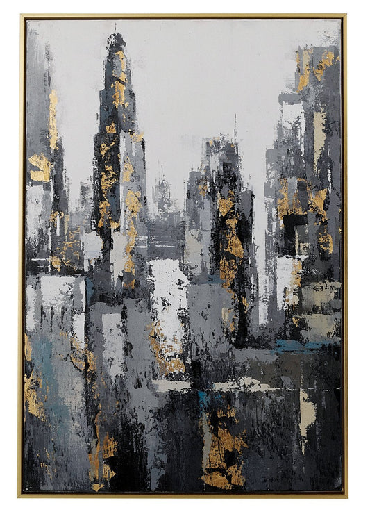 Skyline  hand painted wall art