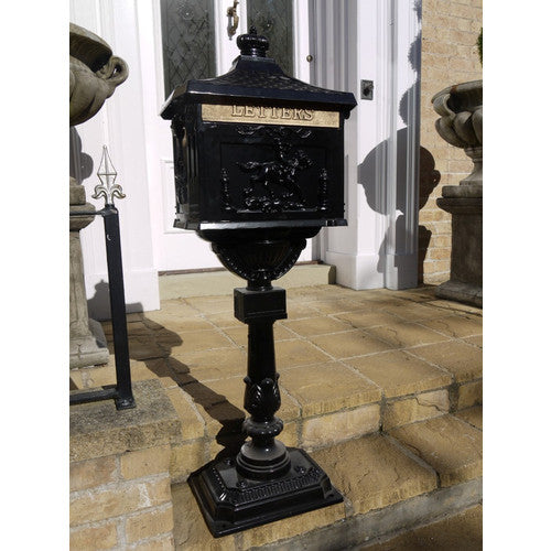 Post box on stand ground mounted