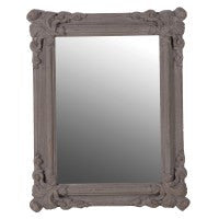 Taupe French style mirror with corner detail check availabiliy
