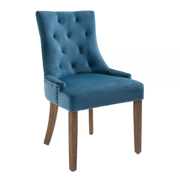 Sandy velvet dining chair in GREEN click n collect  1 only