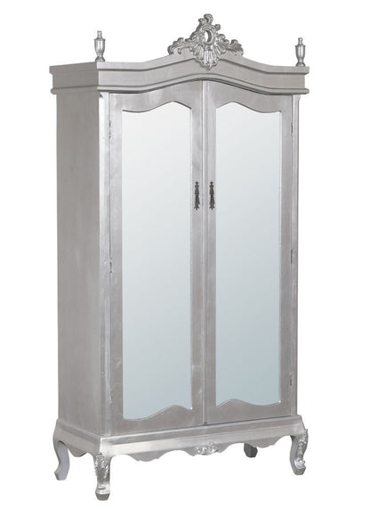 French  wardrobe armoire silver