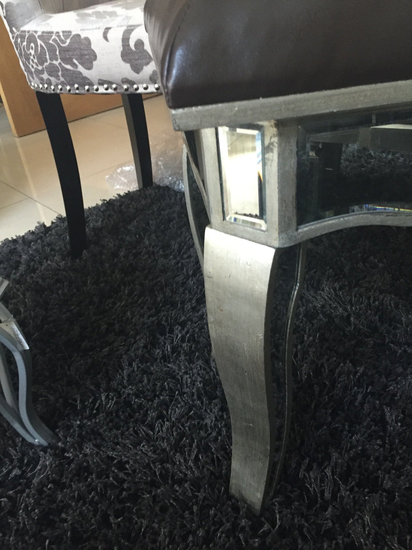 Large Dressing table  stool Venetian Mirrored click n collect