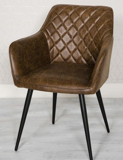 Charlie  range of contemporary faux leather dining chairs reduced