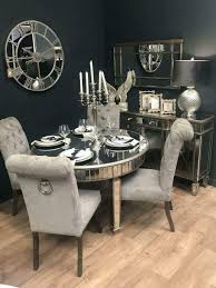 Alice mirrored Dining Table LAST ONE CLEARANCE outlet store view before purchase for collection only