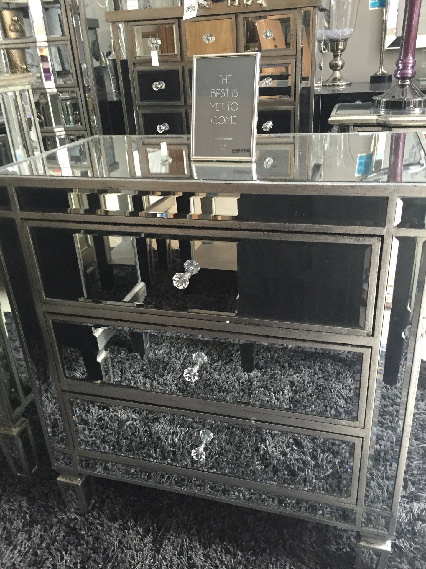 Venetian Mirrored  wide Chest w  3 drawers last one reduced sold out