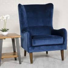 Freya occasional wingback arm chair in stunning  Royal Navy  BLUE ARMCHAIR   !