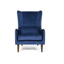 Freya occasional wingback arm chair in stunning  Royal Navy  BLUE ARMCHAIR   !