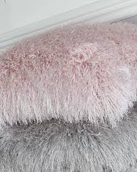 Value.  filled Glittered  Shaggy Cushion White