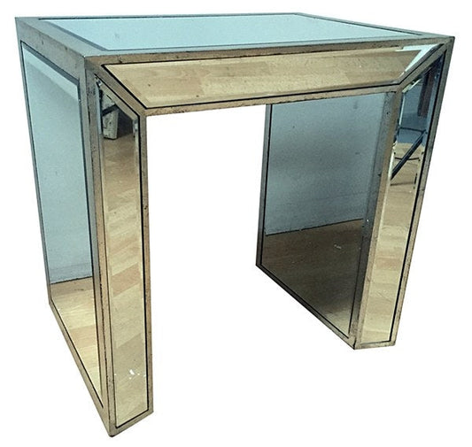 Large  Antiqued  mirrored side Table  126 SALE for collection