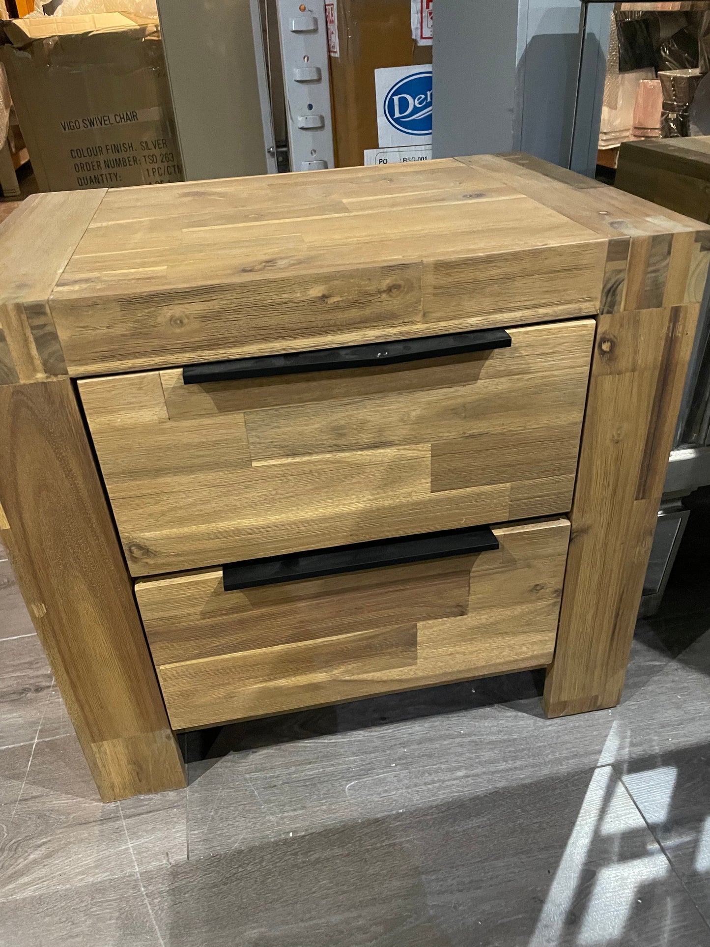 Oak colour  bedside cabinet last pair  half price