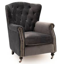 Marseilles Belfield Wingback Chair in Berry or grey massive reductions