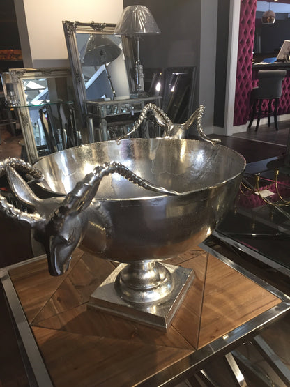 Large stag champagne bowl