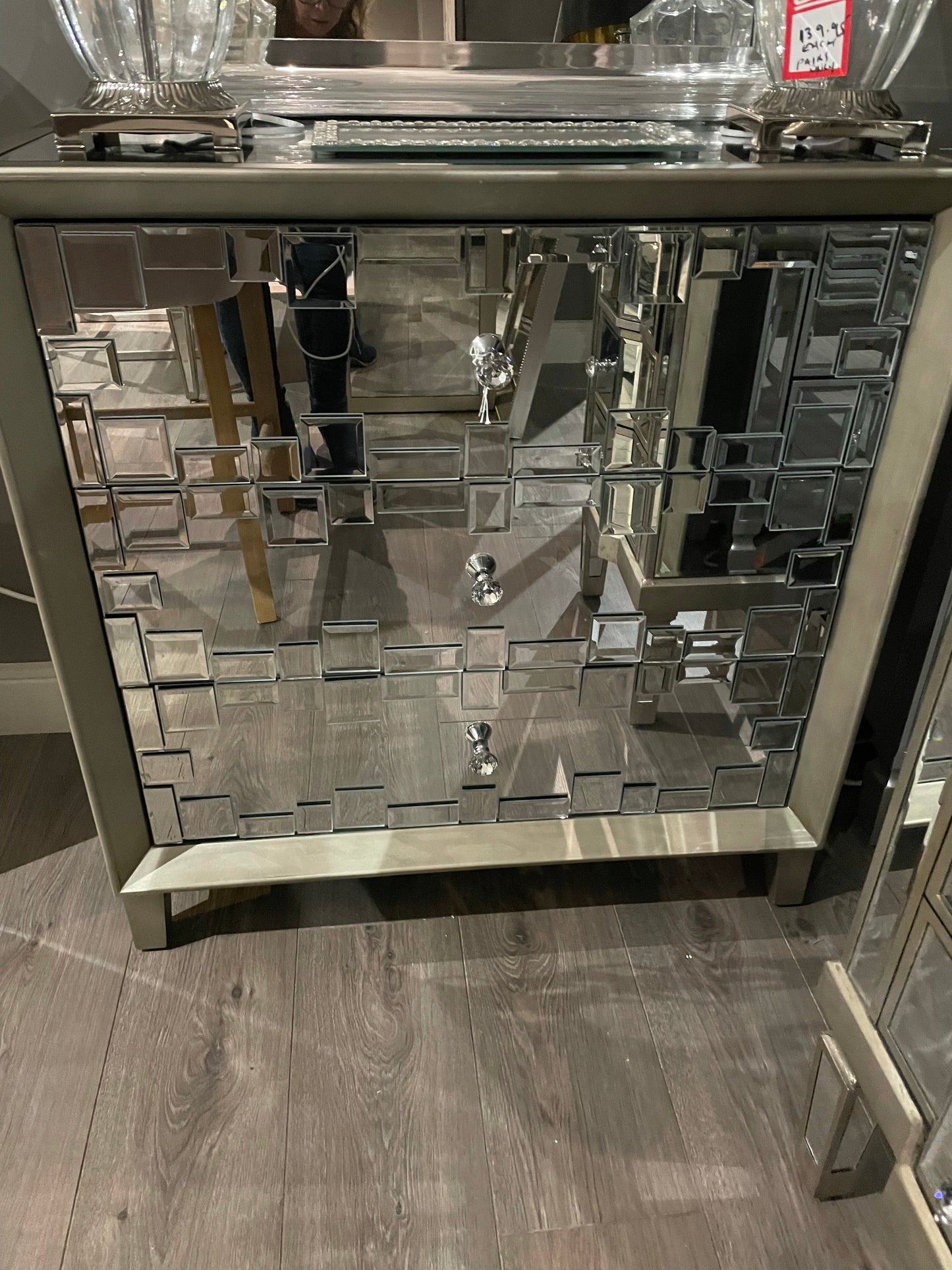 New Viva mirrored chest of drawers