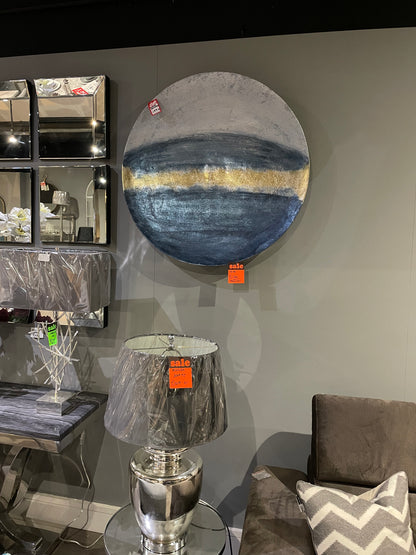 Blue and  gold large wall disc