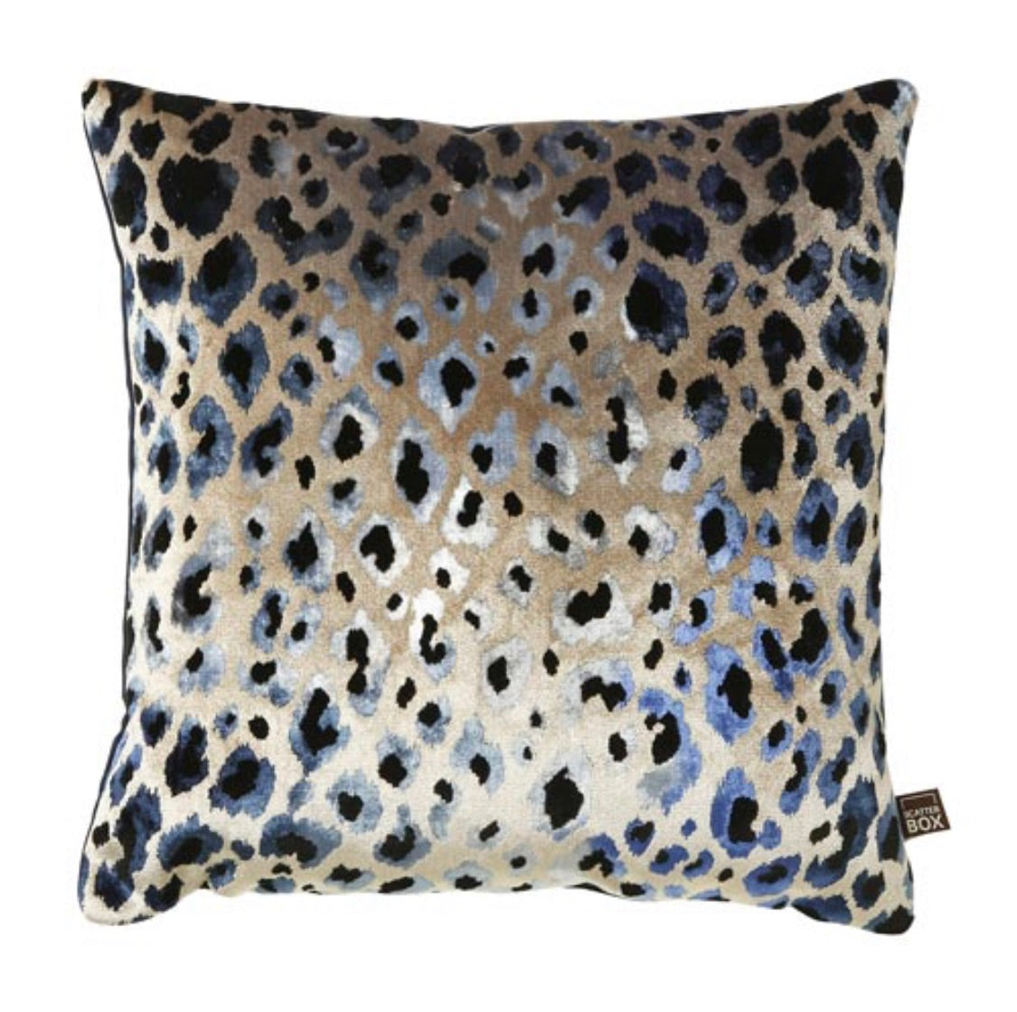 Nirvana 43 x 43 feather filled cushion blue