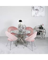 Allure round glass dining table 130 cm   Clearance Sale