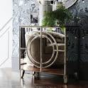 Claridge 2 door fabulous mirrored small sideboard / cabinet . unwrapped as ex display . View and pay Instore only