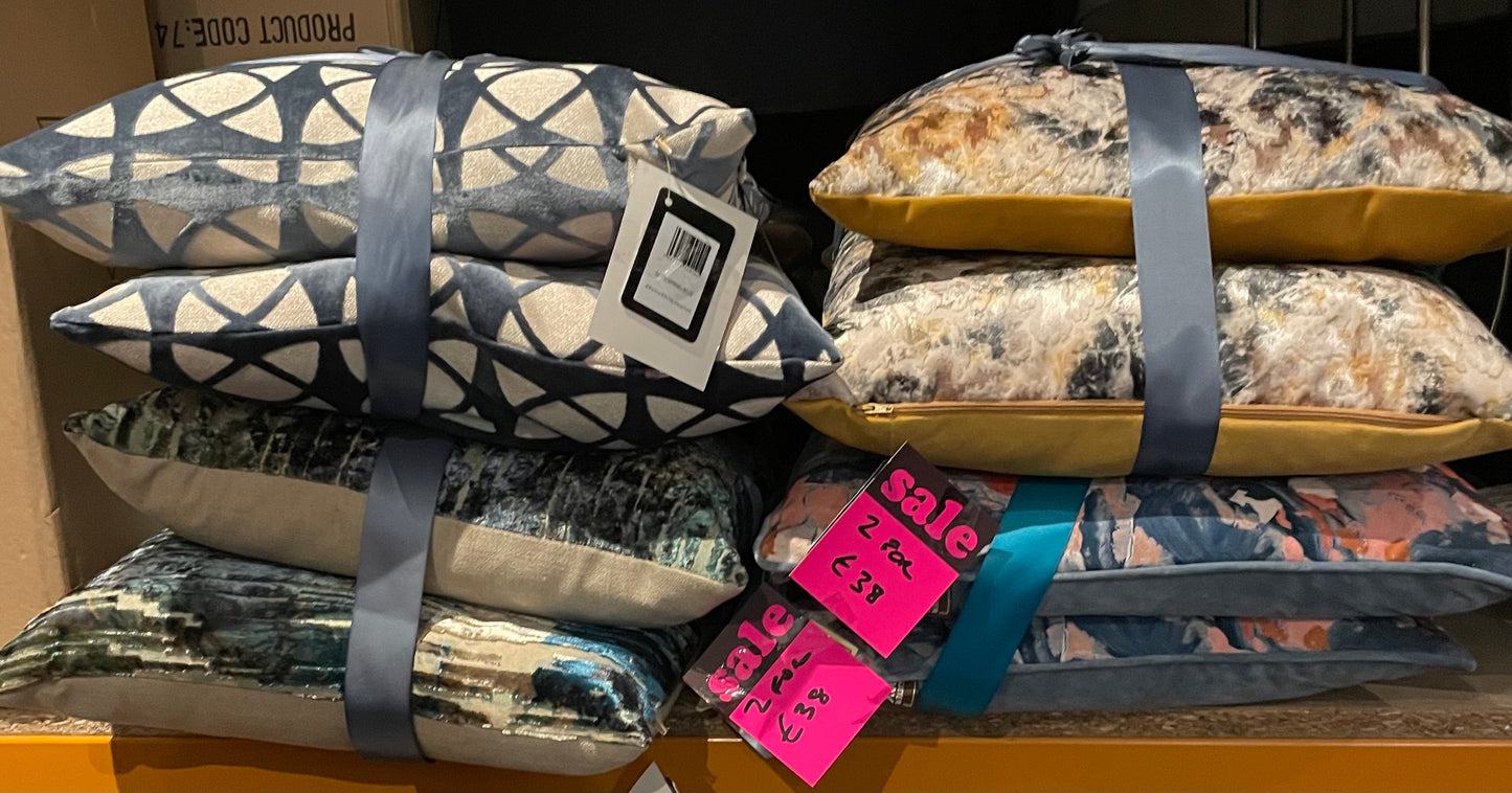 Cushions massive reductions available at outlet store