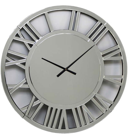 Large Mirror clock round with Roman numerals 80 cm click n collect