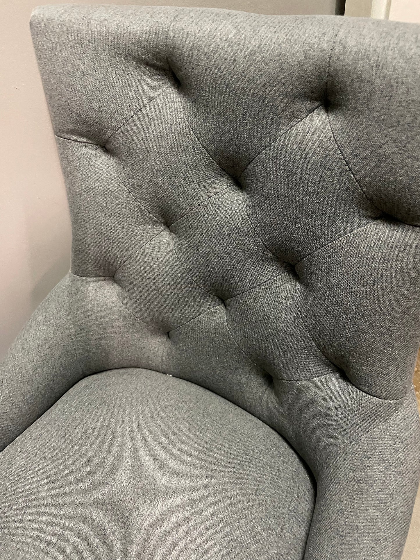 Detroit  grey tufted  chair new last one