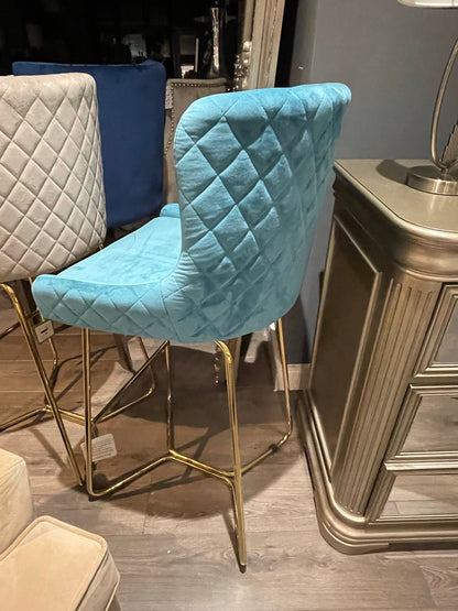 Crown Keri Bar Stools x 2   mink w gold leg for Collection only  Clearance Offer