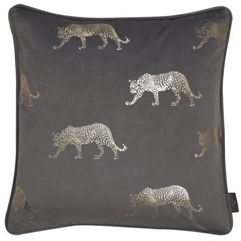 Malini Leopard cushions in grey/ gold new for 2021