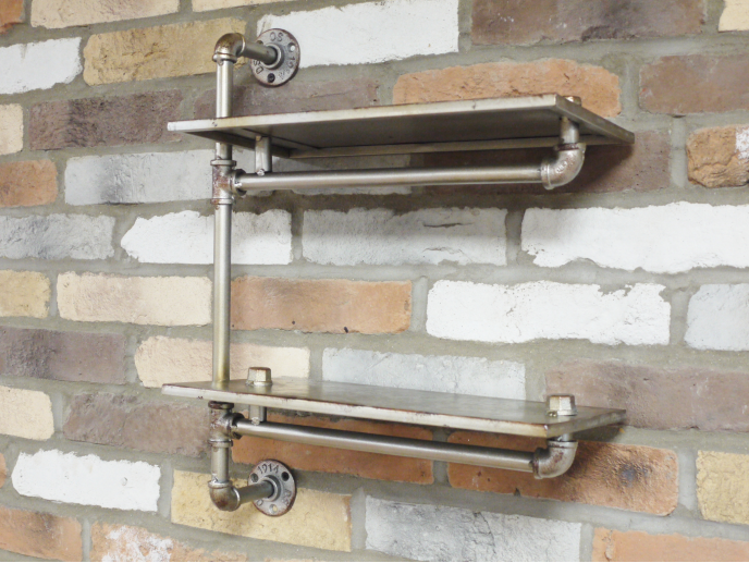 Industrial retro shelf unit